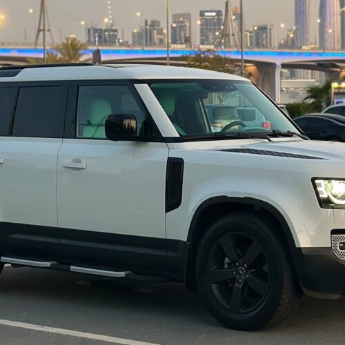 Range Rover Defender 2024 White Rental Dubai